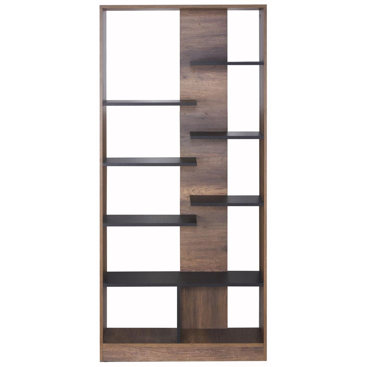 TUHOME - Librero Classic Expresso Melamina 9 Nivel(es) 80x170x26 cm Caramelo/Wengue