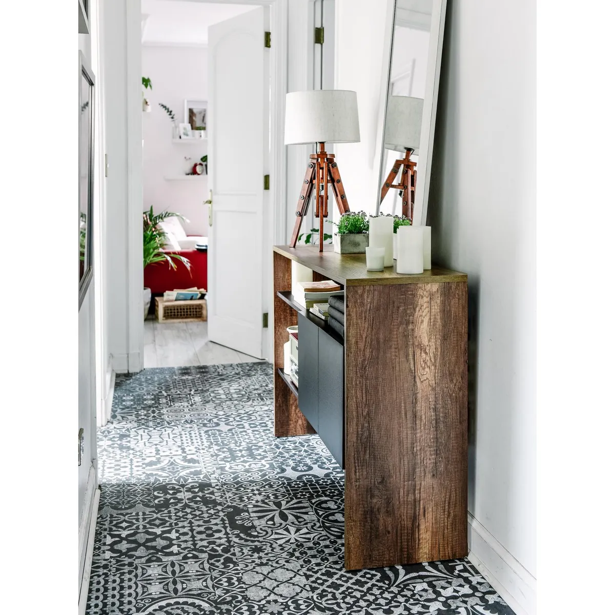 TUHOME - Arrimo Classic 120x35x80 cm Caramelo