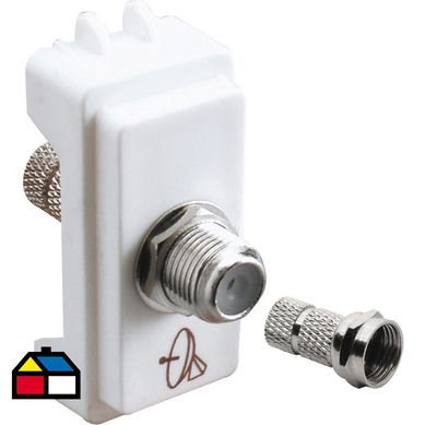 Mdulo toma coaxial TV y video blanco Genesis