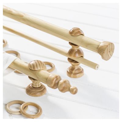 Imagen 2 del producto Set De Terminales Para Barra De Cortina 28 Mm 2 Unidades Marrón