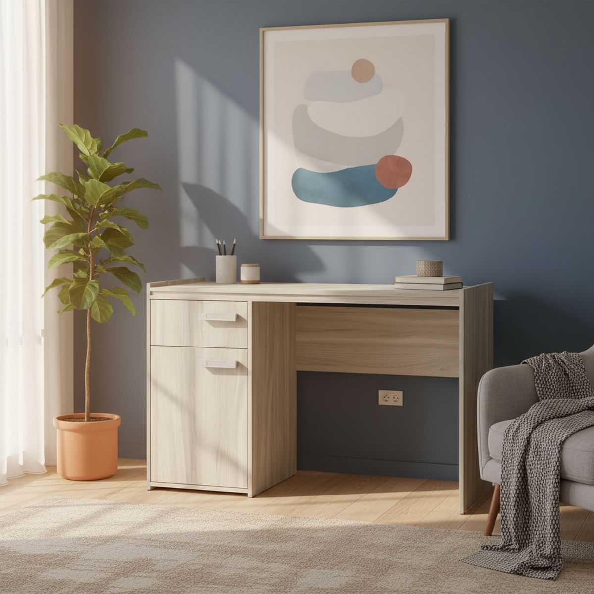 VEKKAHOME - Escritorio 120x45x77 cm