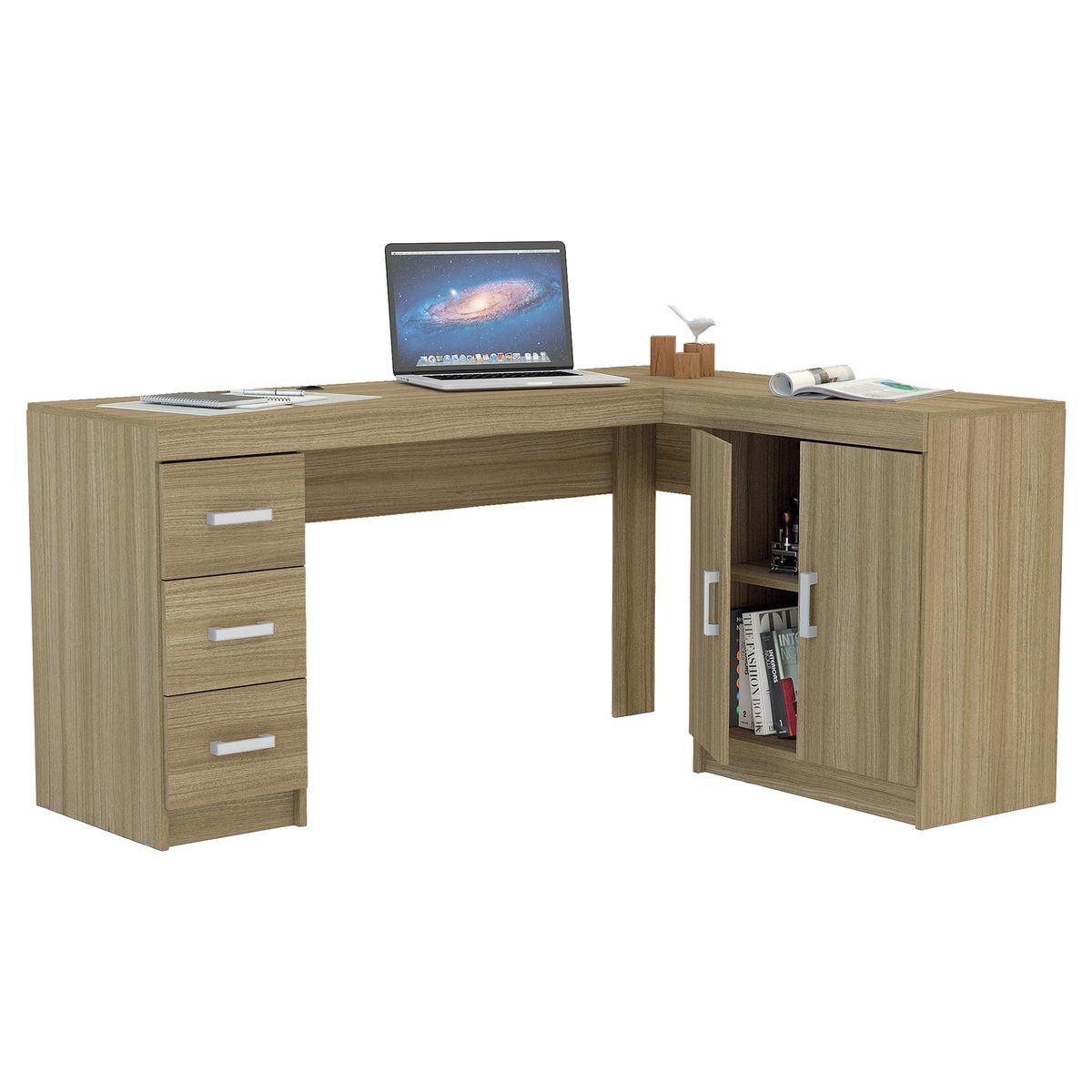 VEKKAHOME - Escritorio 166/151x38/47x76 cm