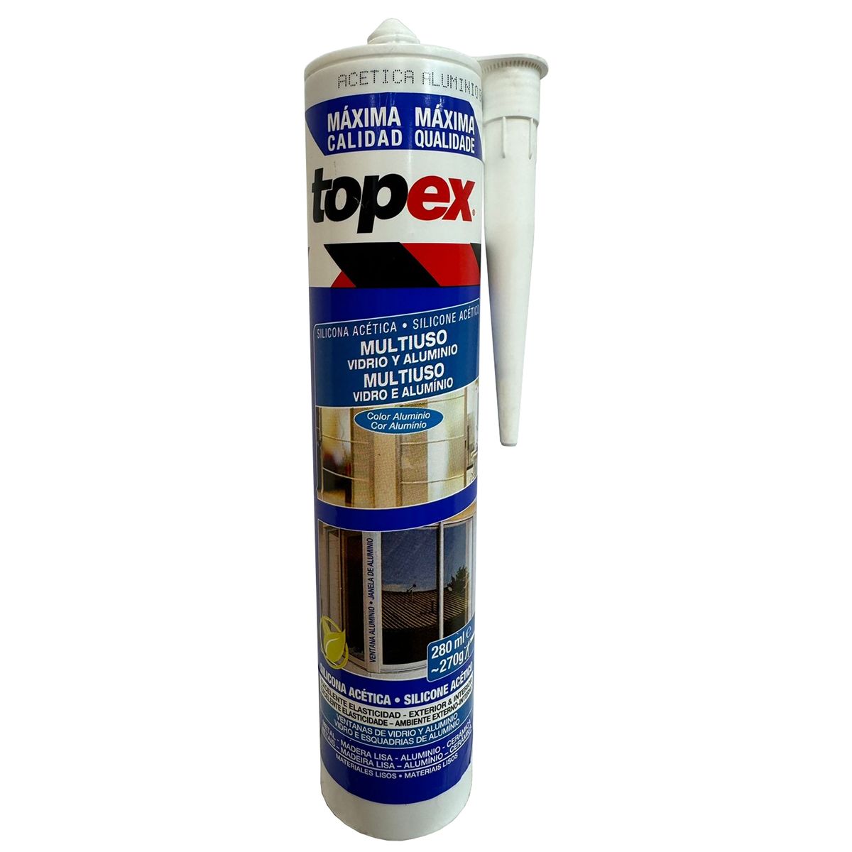 Silicona Multiuso 280 ml Aluminio, marca TOPEX - Foto 2
