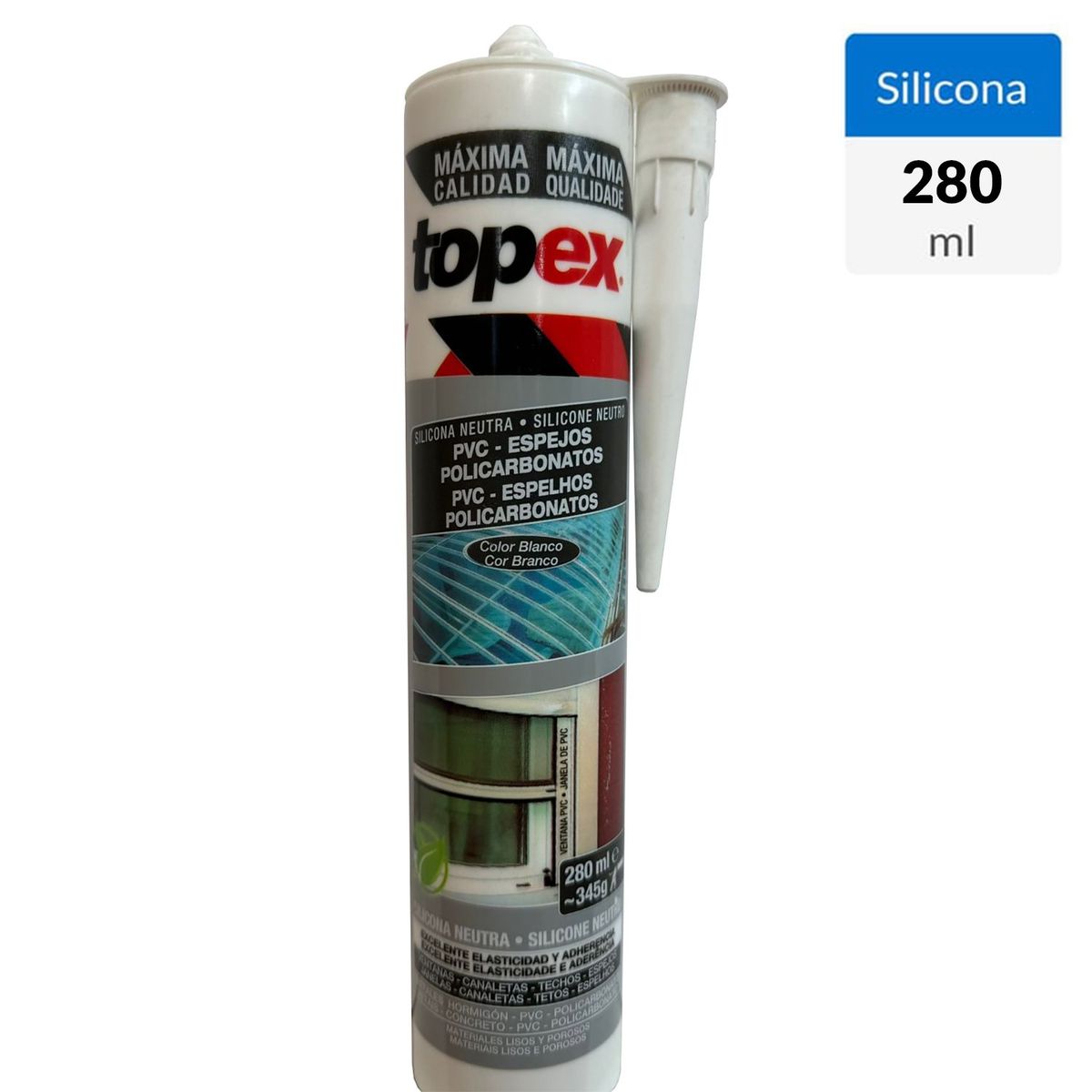 TOPEX - Silicona Neutra 280 ml Blanca