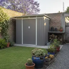 ERGO - Bodega de Jardín CHESTER A Gris/Blanco 184x257x142 cm