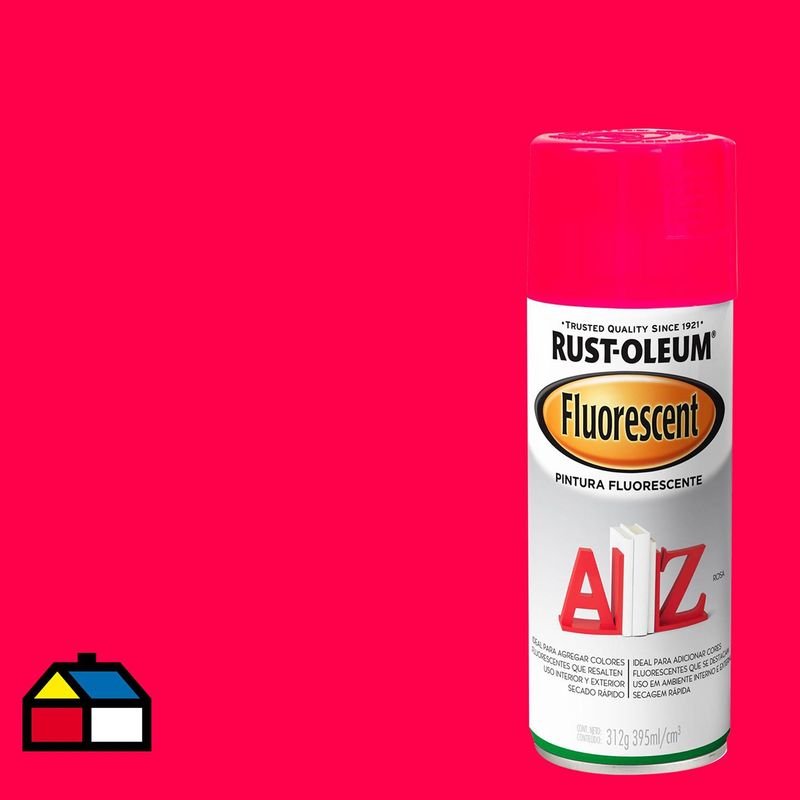RUST OLEUM - Pintura en spray fluorescente 340 gr rosado