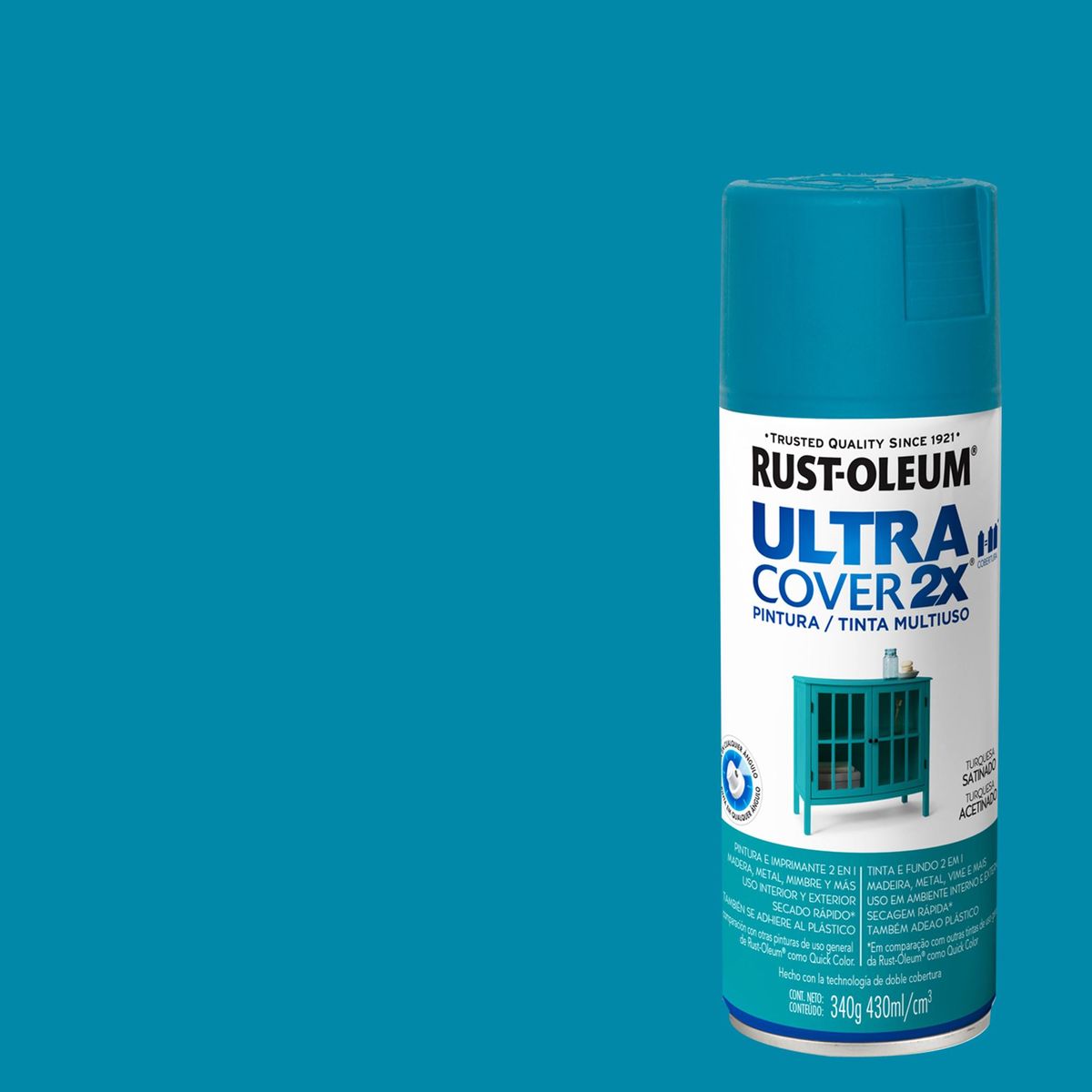RUST OLEUM - Pitura en Spray Spray 0.43 l Satinado Turquesa