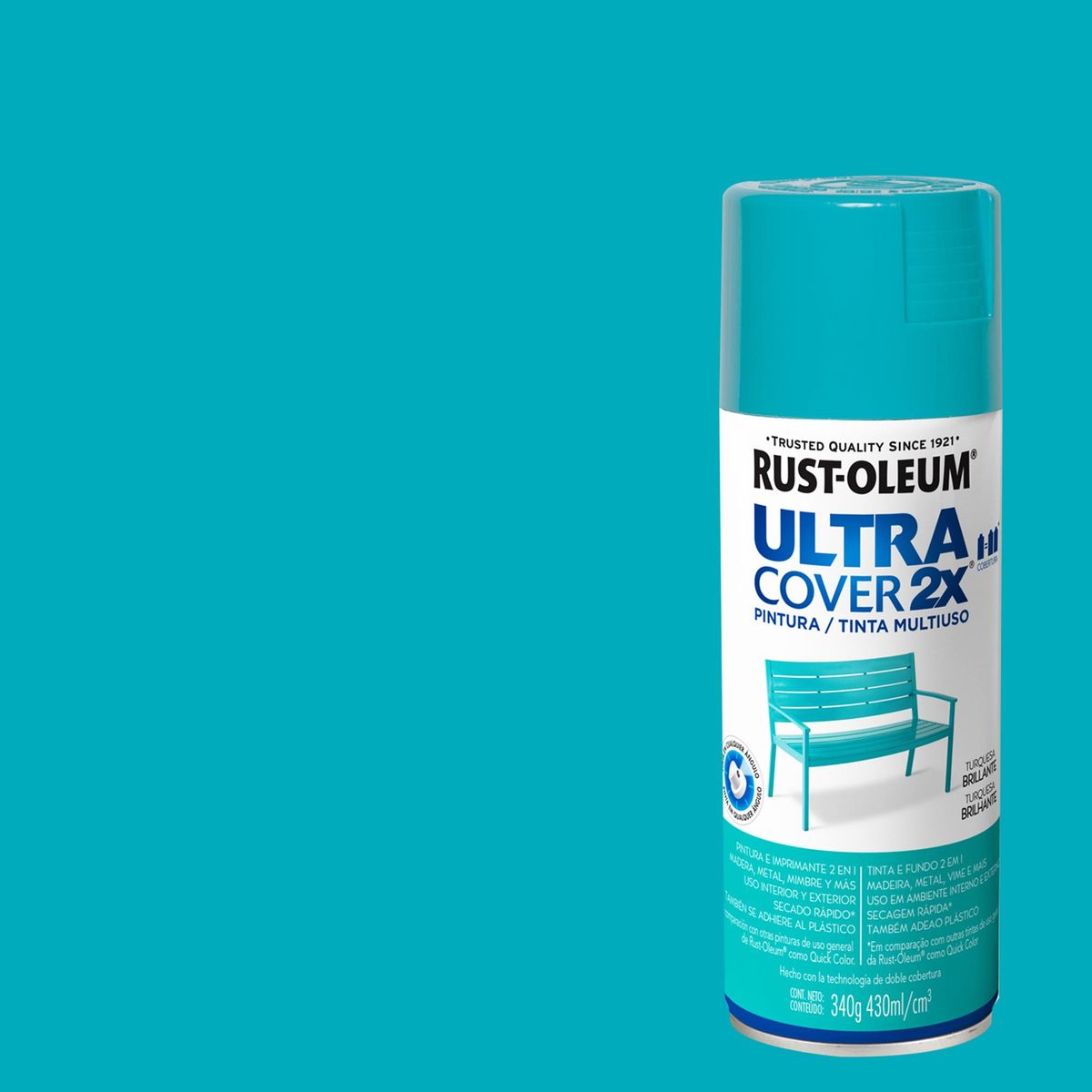 RUST OLEUM - Pintura Spray 0.43 l Brillante Turquesa