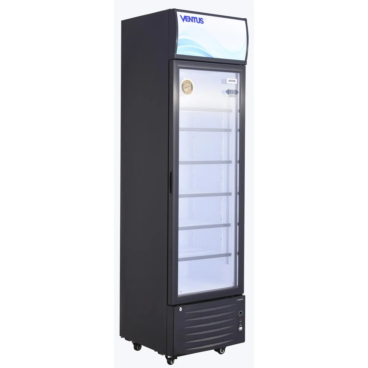 VENTUS - Visi-Cooler 1 puerta 290 litros negro