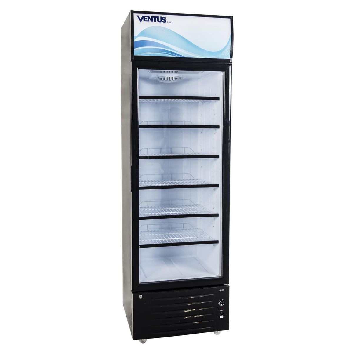 VENTUS - Visi-Cooler 1 puerta 360 litros negro