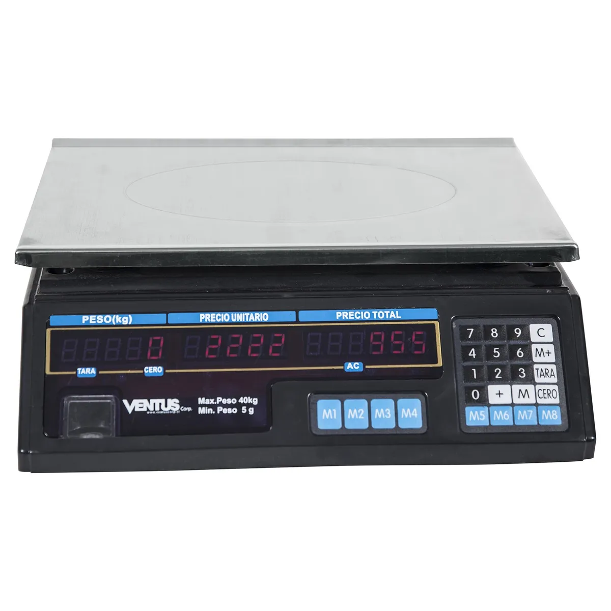 VENTUS - Balanza electrónica 40 kg