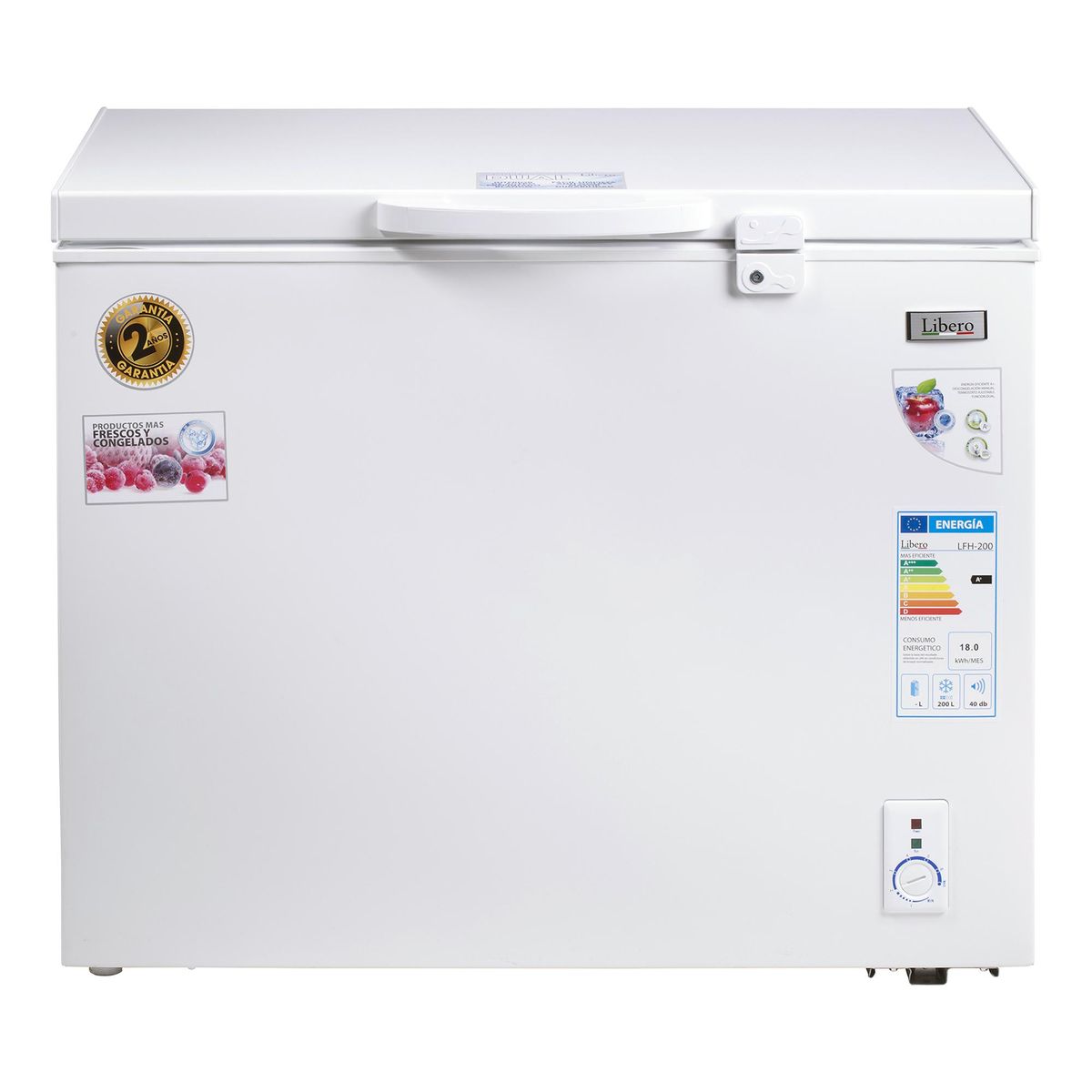 LIBERO - Congelador Industrial Horizontal 200 Litros Blanco LFH-200