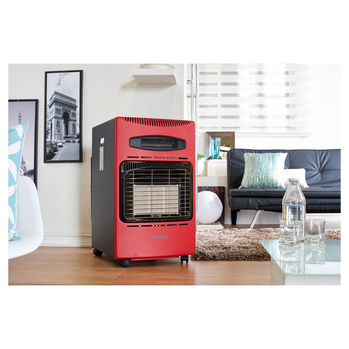 TOYOTOMI - Estufa a Gas 15 Kg Híbrida Gas GH-HB62 Burdeo Rojo