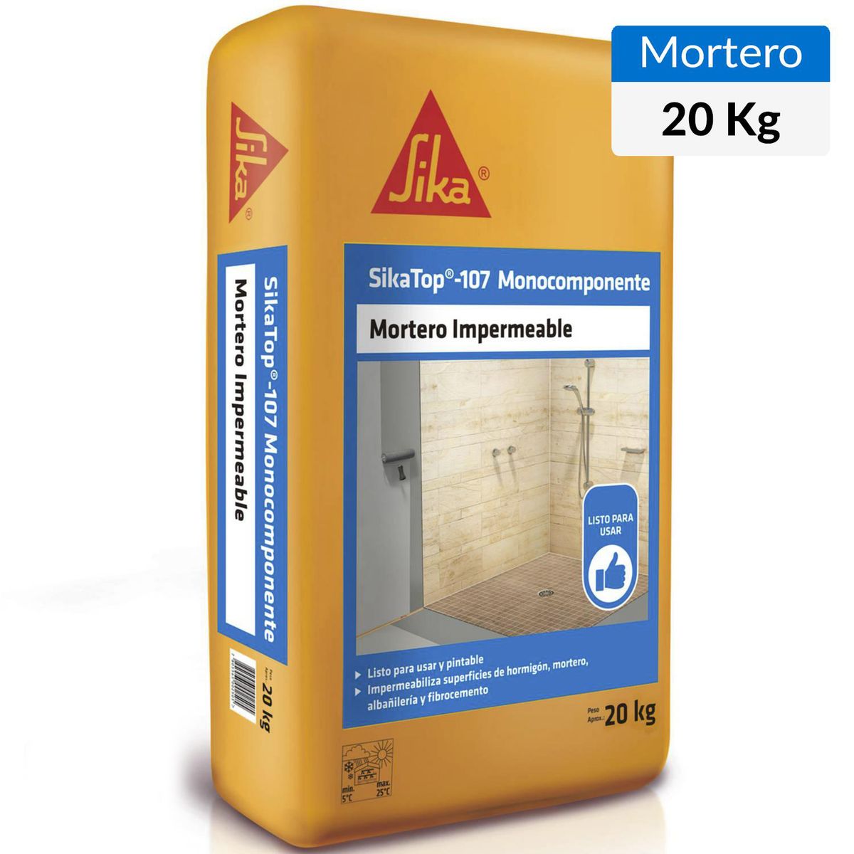 SIKA - Mortero Impermeable Sikatop 107 Saco 20 Kg