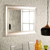 Espejo Decorativo Rectangular Tachas 78x108cm Plateado