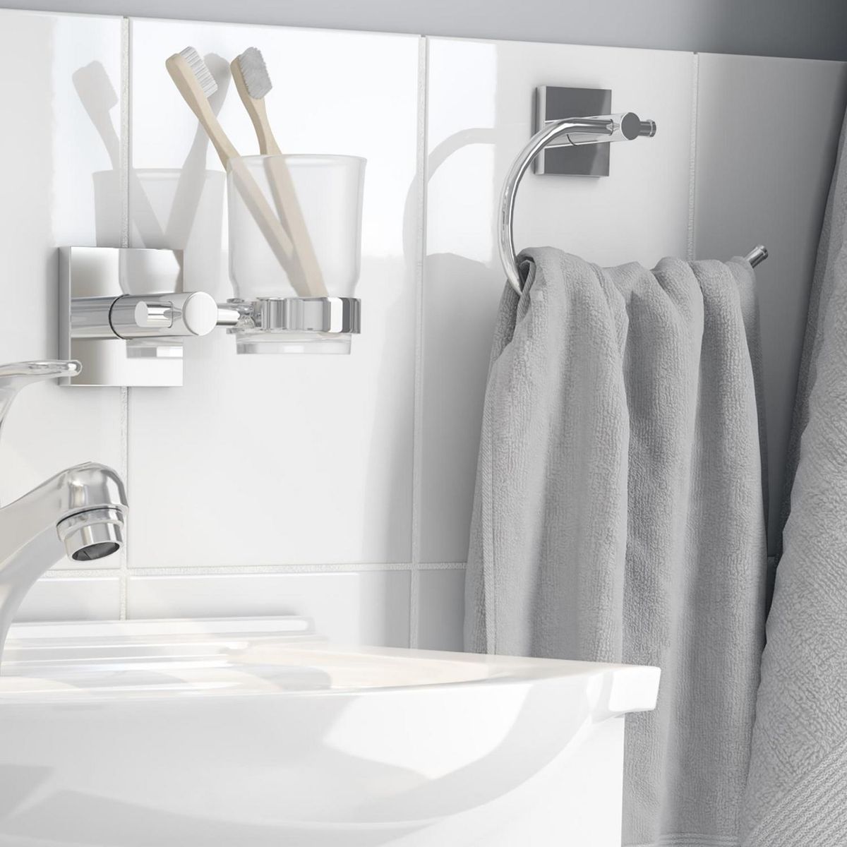 SENSI DACQUA - Toallero tipo argolla cromado