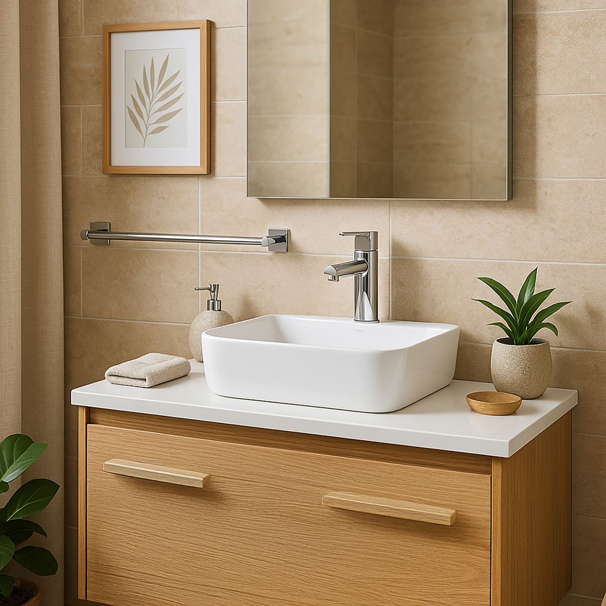 SENSI DACQUA - Toallero barra cromado 60 cm