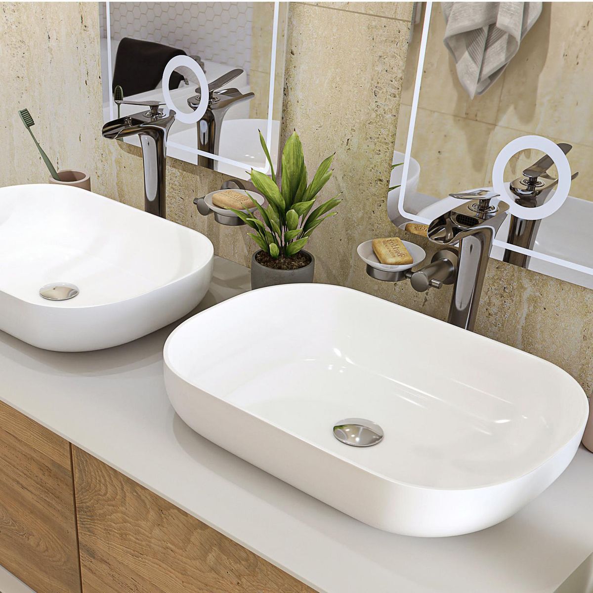 SENSI DACQUA - Portajabón acabado cromado