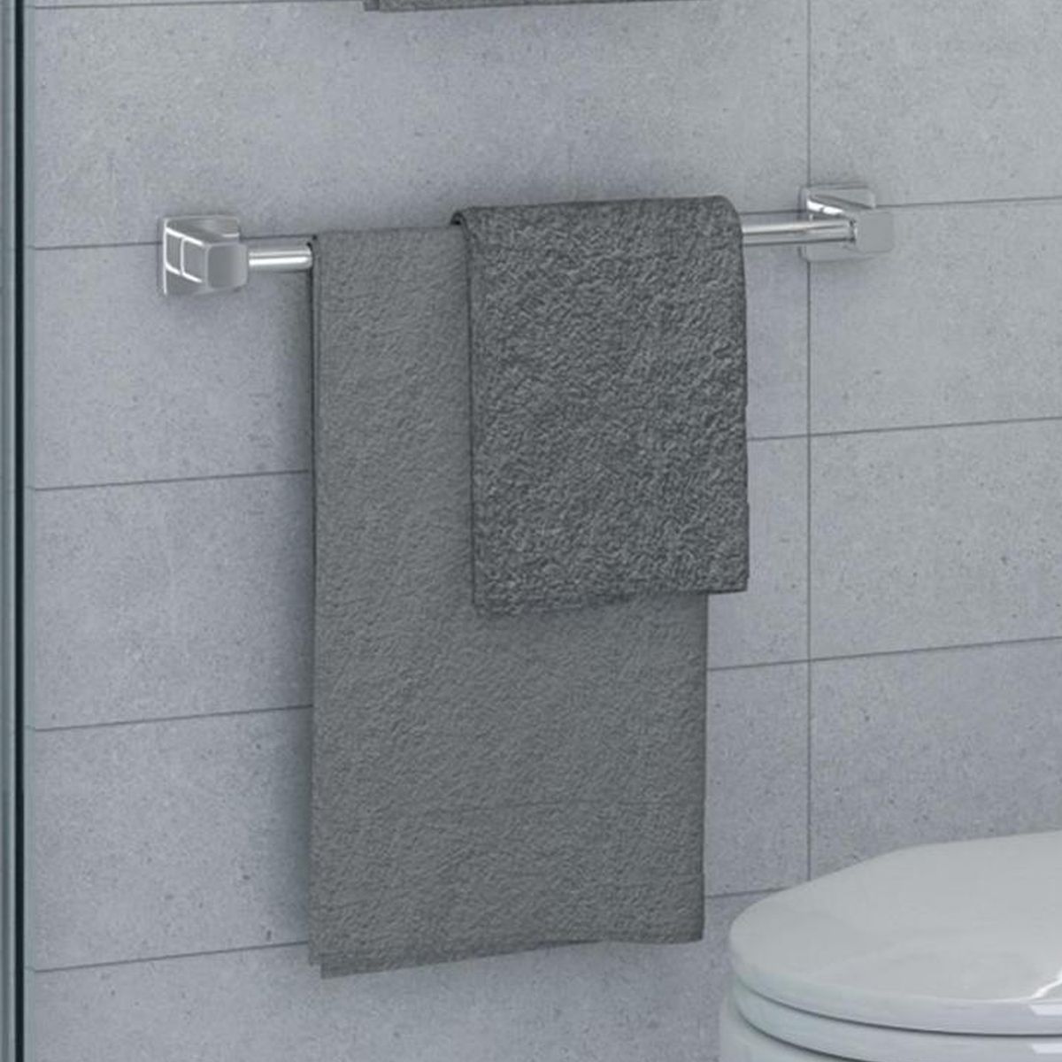 SENSI DACQUA - Toallero barra cromado 46 cm