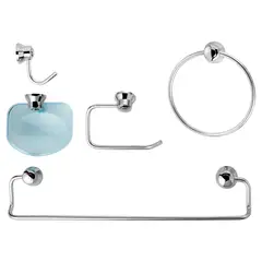 SENSI DACQUA - Kit de accesorios murales cromado 5 piezas