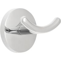 Gancho doble para toallas cromado