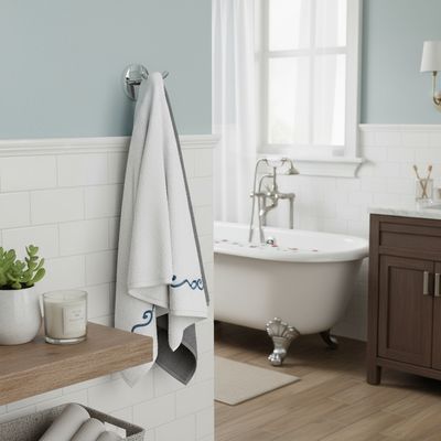 Imagen 2 del producto Gancho doble para toallas cromado