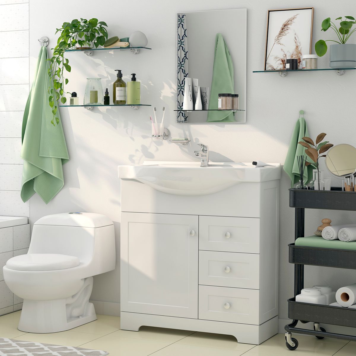 SENSI DACQUA - Portavaso Cromado Para Baño