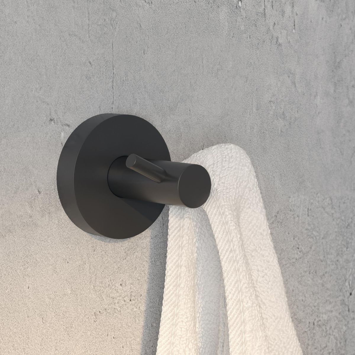 SENSI DACQUA - Gancho doble para toallas negra