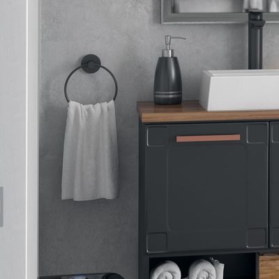 Imagen 2 del producto Toallero tipo argolla negro