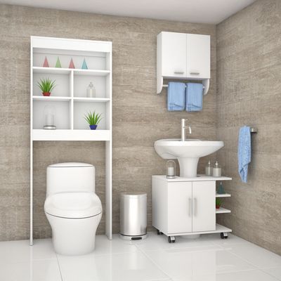 Imagen 2 del producto Botiquín de Baño con Mueble Bajo Lavamanos y Estante
