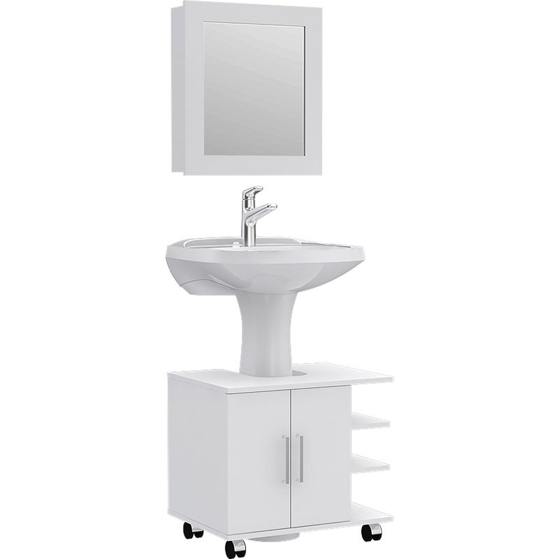TUHOME - Botiquín Bath 47-B Optimizadores Lavamanos Big Bath Blanco