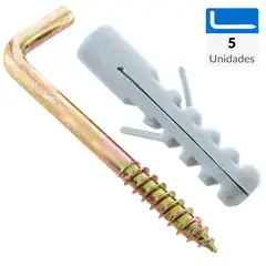 RH - Tornillo Escuadra Cabeza Phillips Concreto 2 " 6 mm 5 Unidades