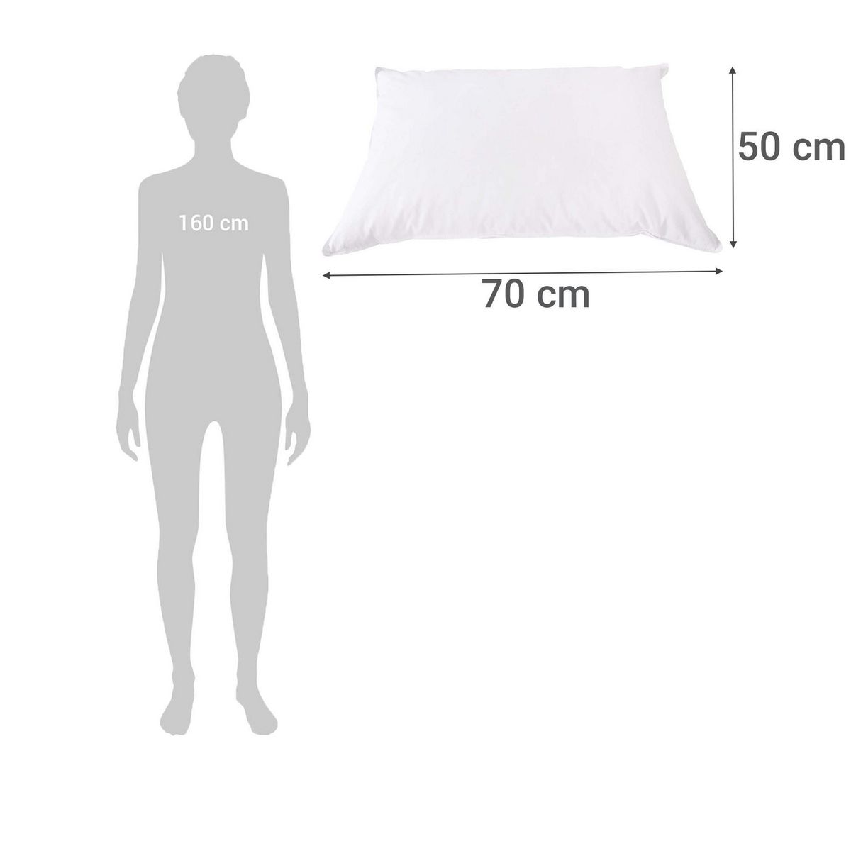 CASA BONITA - Almohada Mix de Plumas para Dormir 50x70 cm