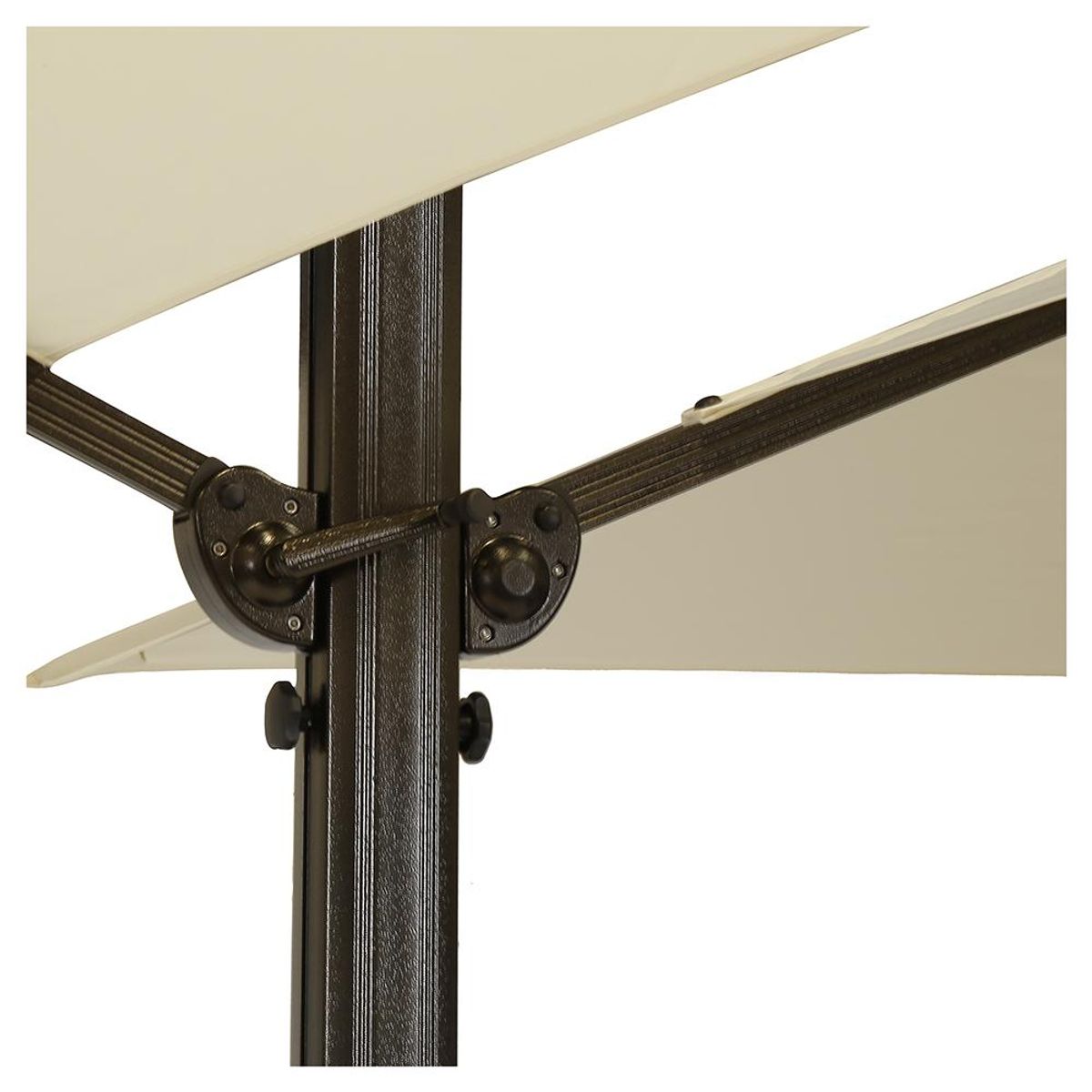 GRUPO LINK - Quitasol Lateral Doble Metal 6.5x2.75 metros Natural