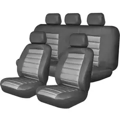 AUTOSTYLE - Funda para asiento 9 piezas negro/gris