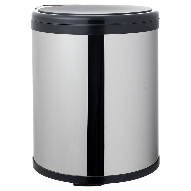 JUST HOME COLLECTION - Basurero 14 Litros Acero Inoxidable Gris