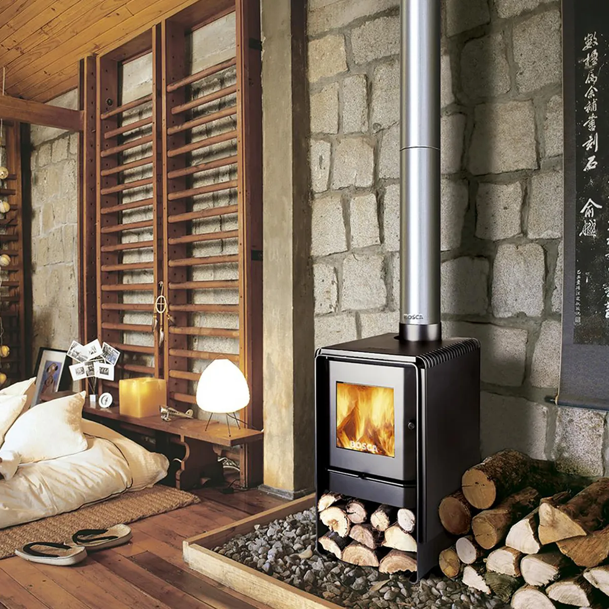 BOSCA - Estufa Leña Eco 360 Negro