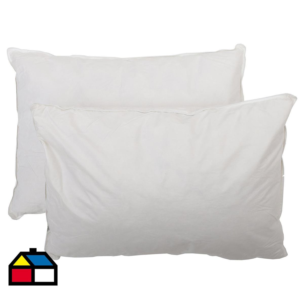 HEBRA - Pack de 2 Almohadas de Plumas para Dormir 50x70 cm