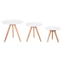 JUST HOME COLLECTION - Set de mesas para living 3 unidades