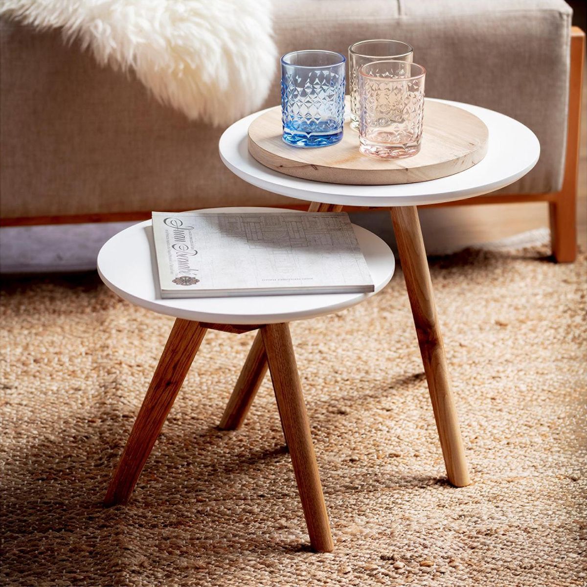 JUST HOME COLLECTION - Set de mesas para living 3 unidades