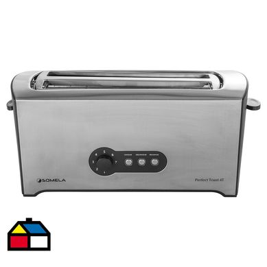 Tostadora 4 rebanadas 1600 W gris