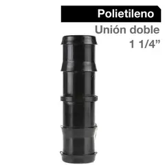 HOFFENS - Union Doble Polietileno 1 1/4" Negro 1u