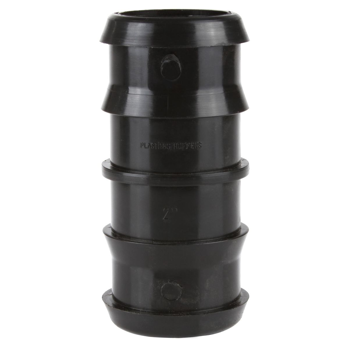 HOFFENS - Union Doble Polietileno 2" Negro 1u