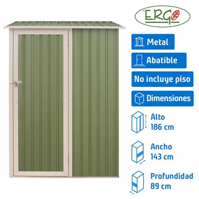 Bodega de jardn 143x89x186 cm