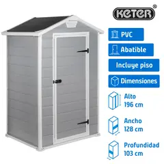 KETER - Bodega para jardín Manor Gris 196x128x103 cm