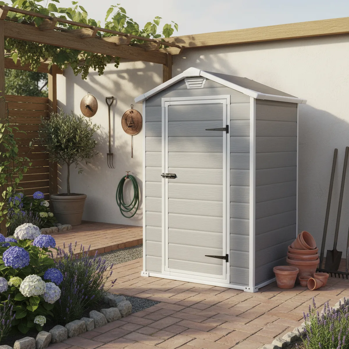 KETER - Bodega de Jardín Premium Manor Gris 196x128x103 cm