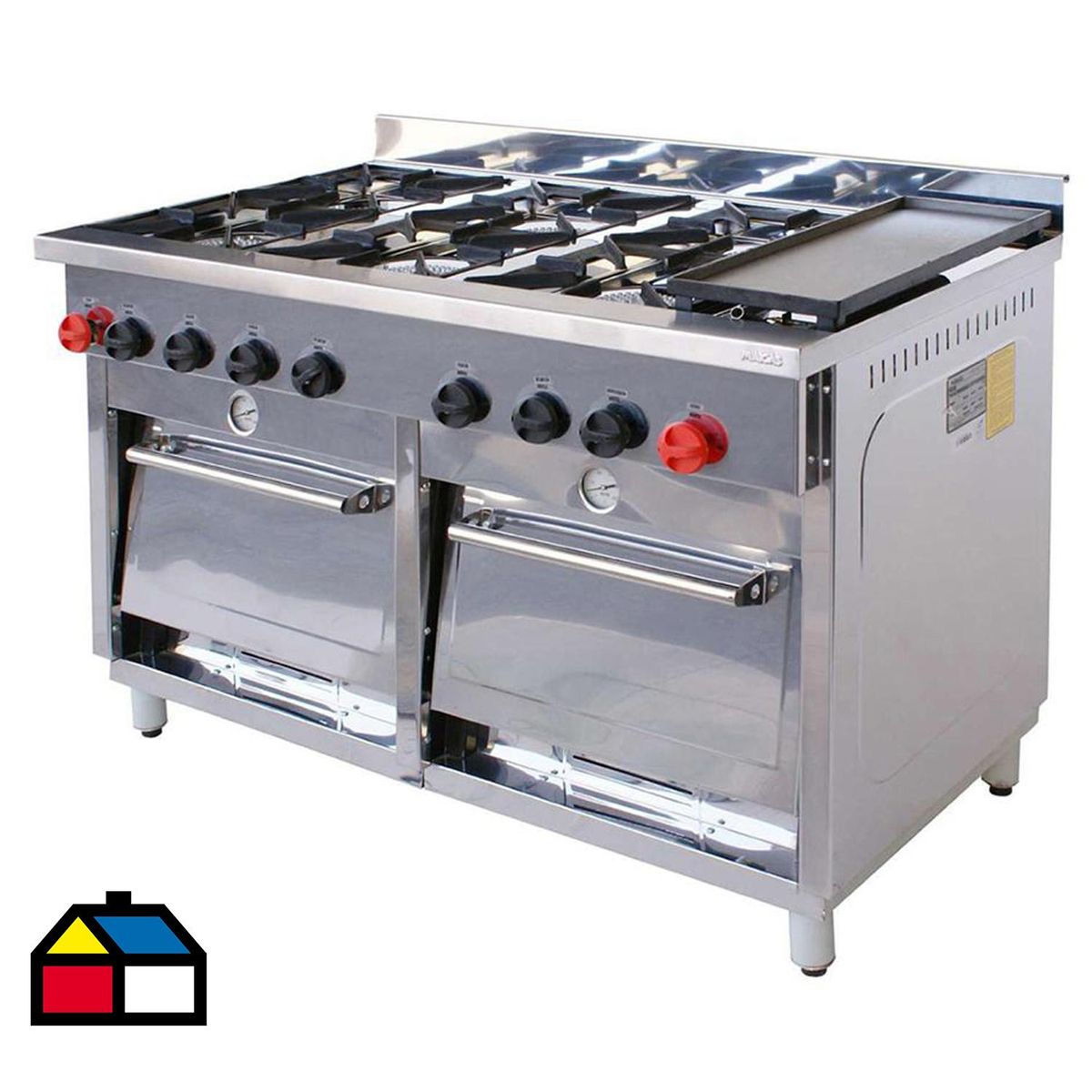 MAIGAS - Cocina Industrial 6 quemadores silver