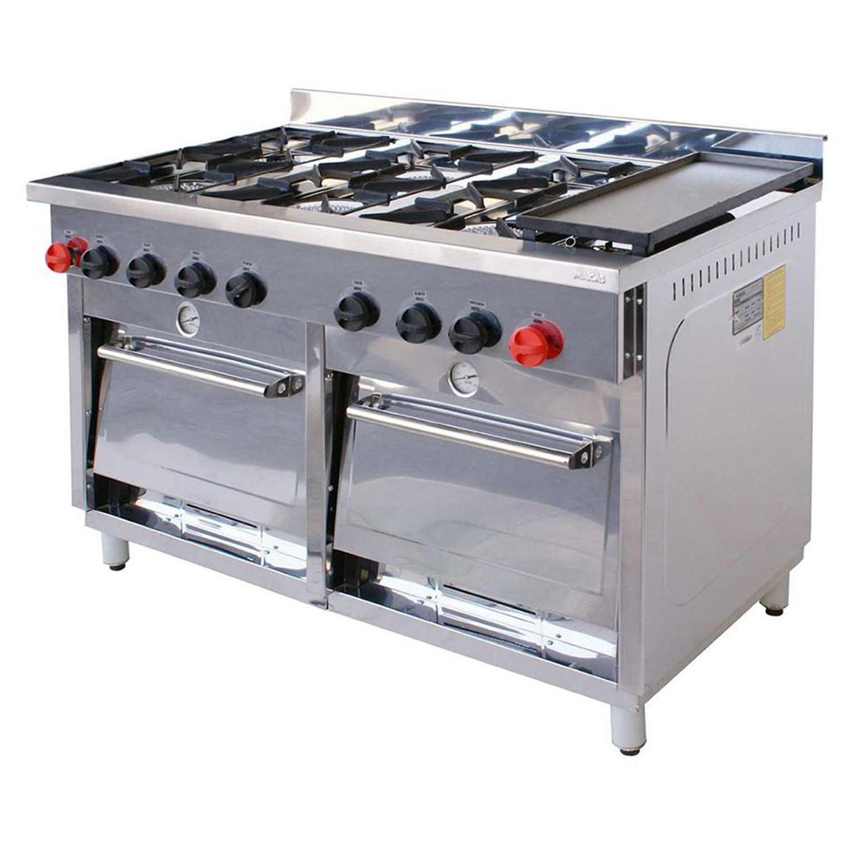 MAIGAS - Cocina Industrial 6 quemadores silver