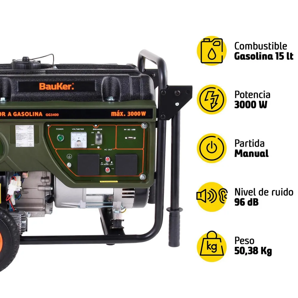 Bauker GG3400 Gasolina, foto 12