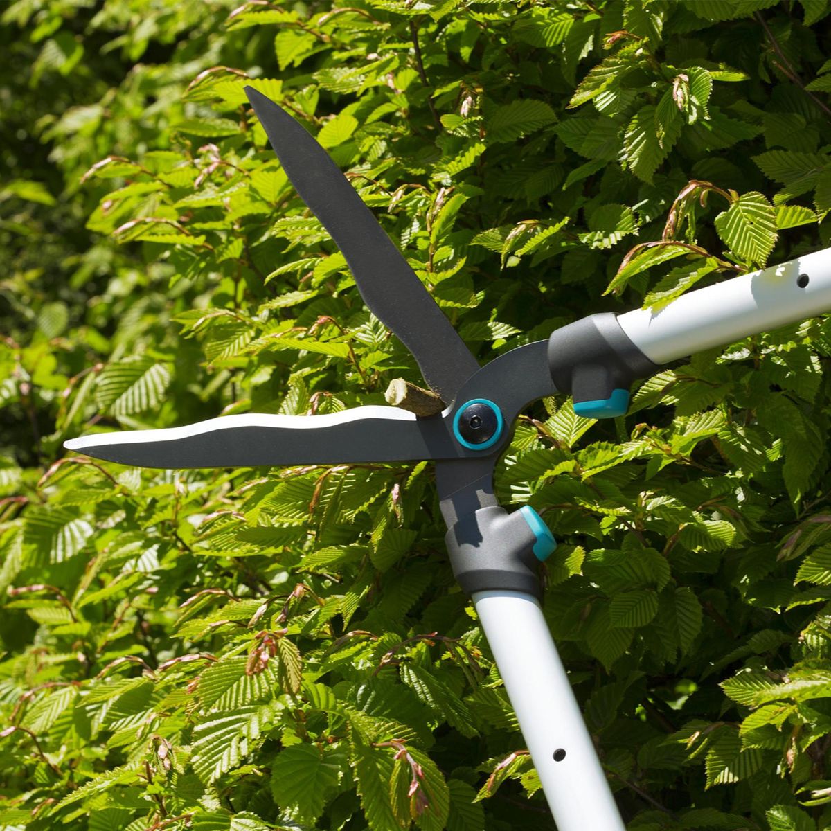 GARDENA - Tijerón cortacésped extensible de metal celeste